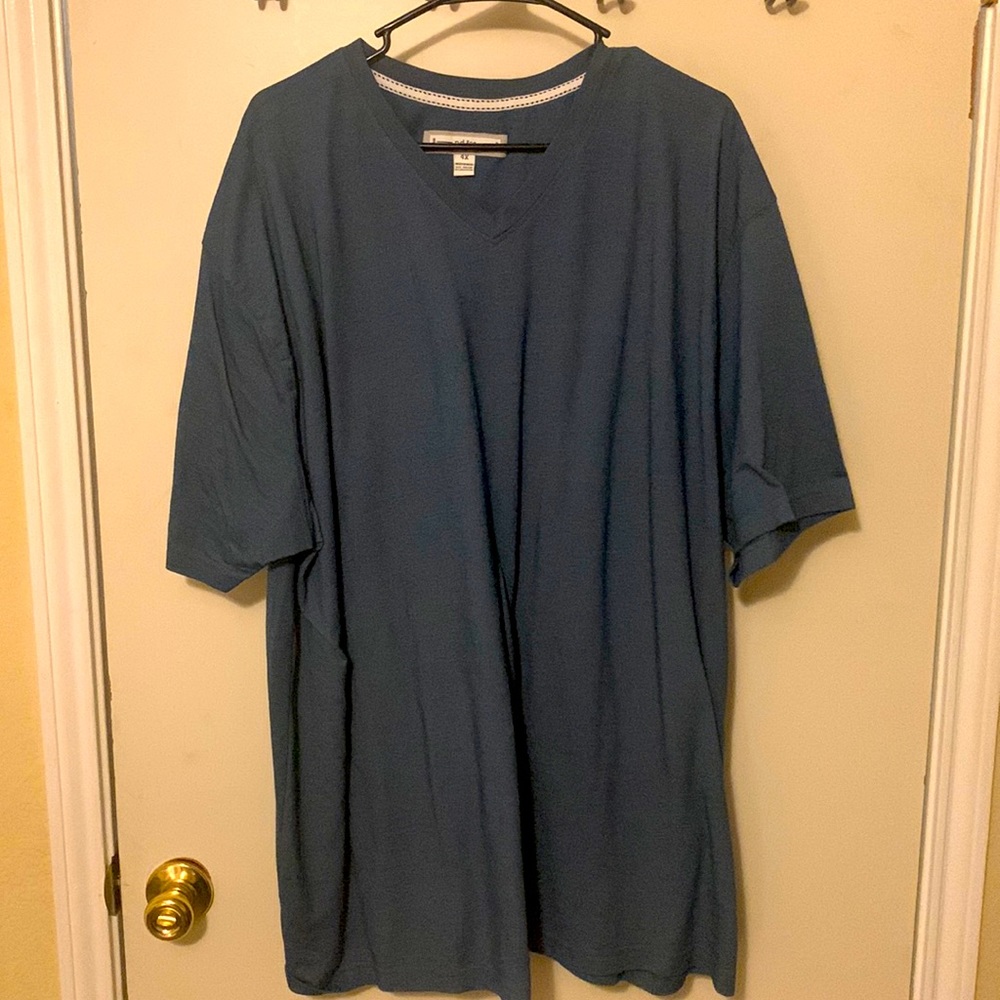 PD&C Men’s 4X Dark Blue V-Neck T-Shirt❤️